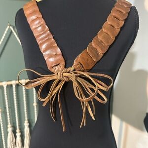 Brown Western Braided Belt size XL